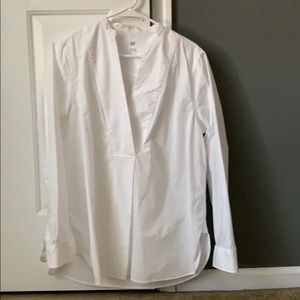 Gap split neck tunic white large